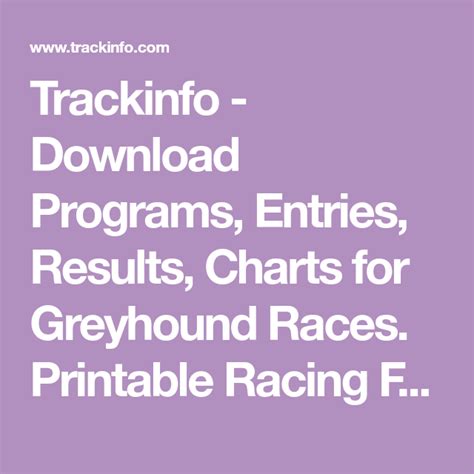 trackinfo.com results